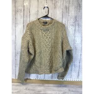 Vintage Authentic Gucci made in Italy wool blend Chunky Knit Sweater in beige